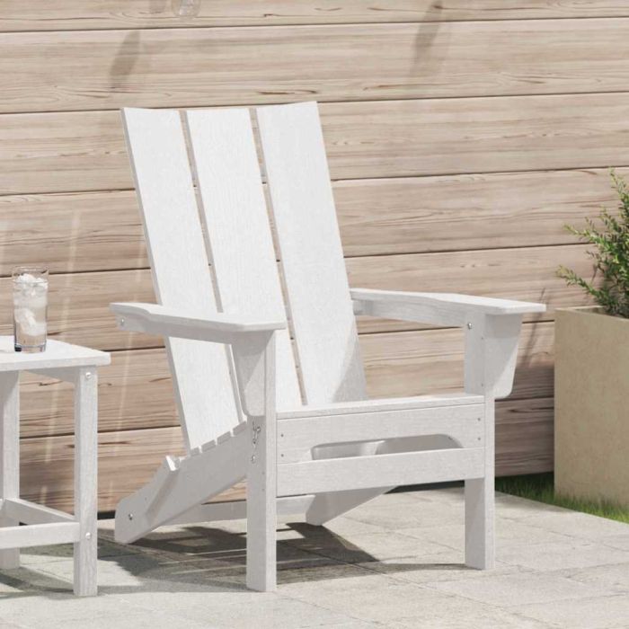 PAOFORD Folding Adirondack Chair 80.5x74.5x92 cm HDPE - White