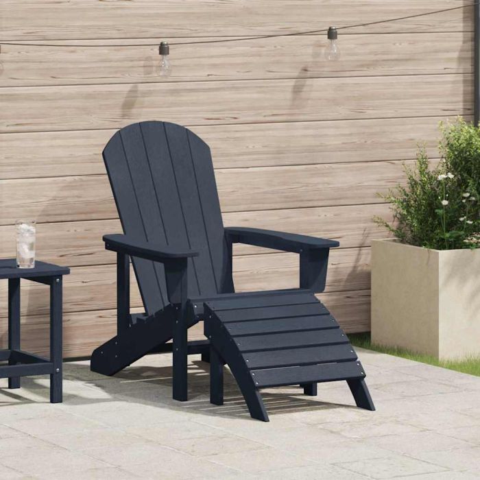 PAOFORD Adirondack Chair Navy 82x74x92 cm HDPE - Blue