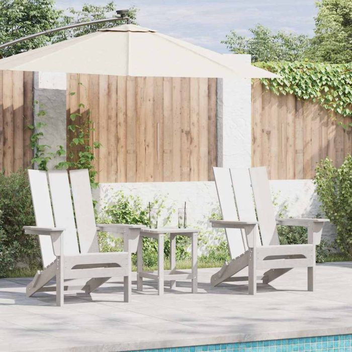 TITHAL Garden Chair 2 pcs 80.5x74.5x92 cm Polyethylene - White