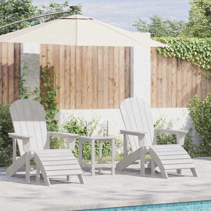 TITHAL Garden Chair 2 pcs 83x74x92 cm Polyethylene - White