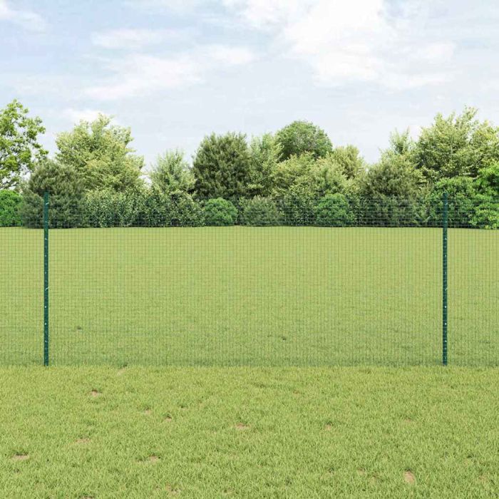 Garden Fence Set Set of 2 Green Steel Medium Durable