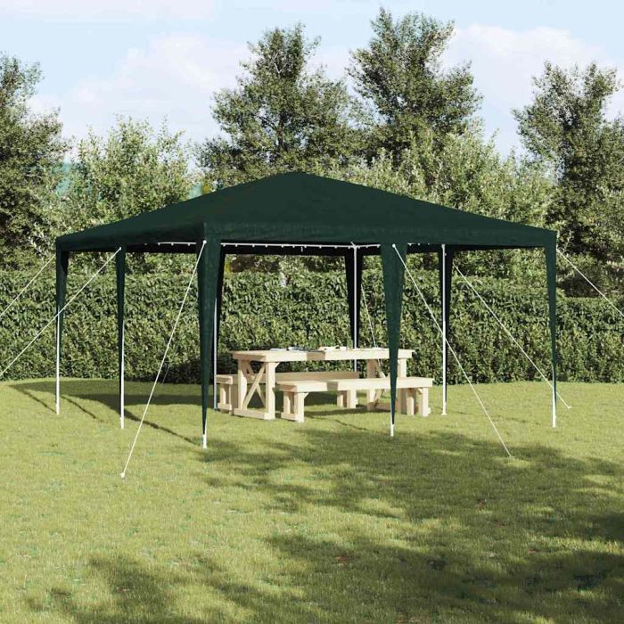 SEOWOD Party Tent 400x400x266 cm Polyethylene and Steel - Green