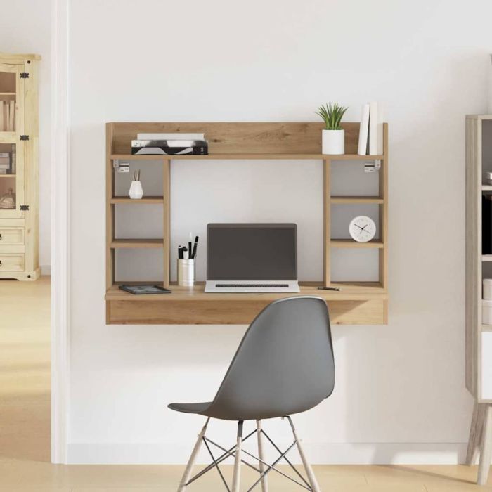 Wall-Mounted Desk Artisan Oak 105x48x75 cm Engineered Wood