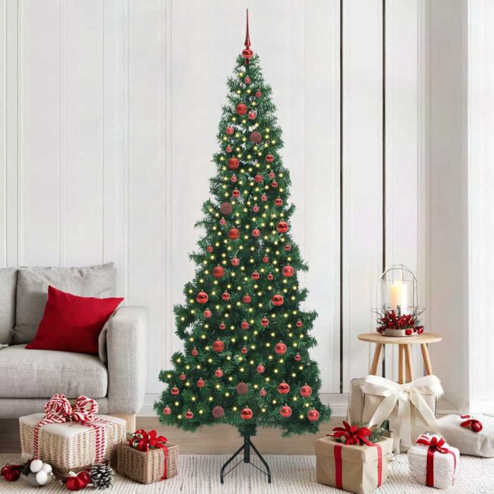 COZZIE Corner Artificial Christmas Tree Green 210 cm PVC and Metal