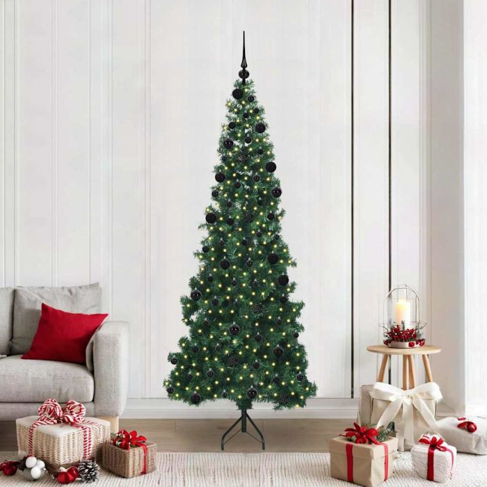 COZZIE Corner Artificial Christmas Tree Green 210 cm PVC and Metal