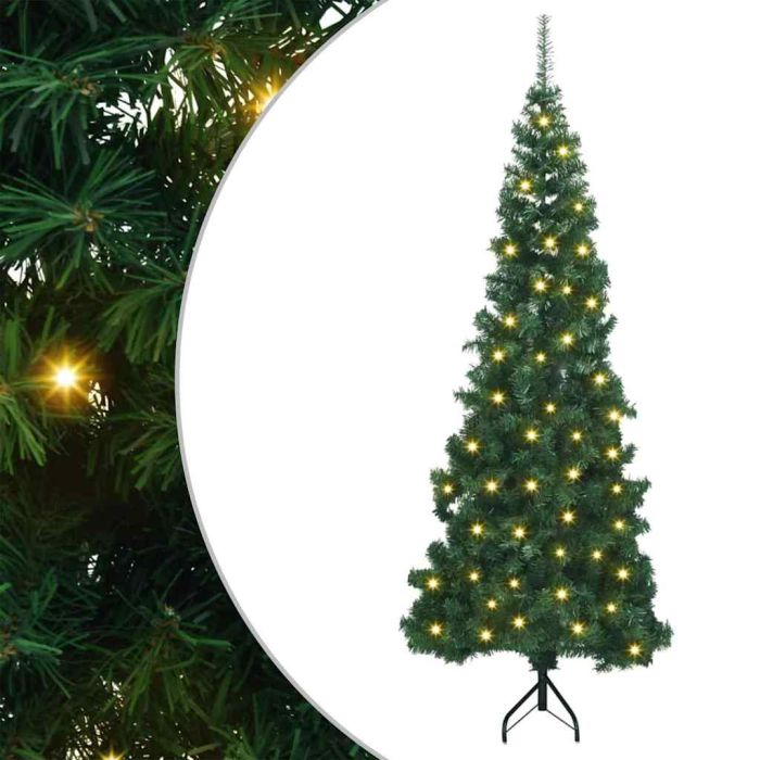 COZZIE Corner Artificial Christmas Tree Green 240 cm PVC and Metal