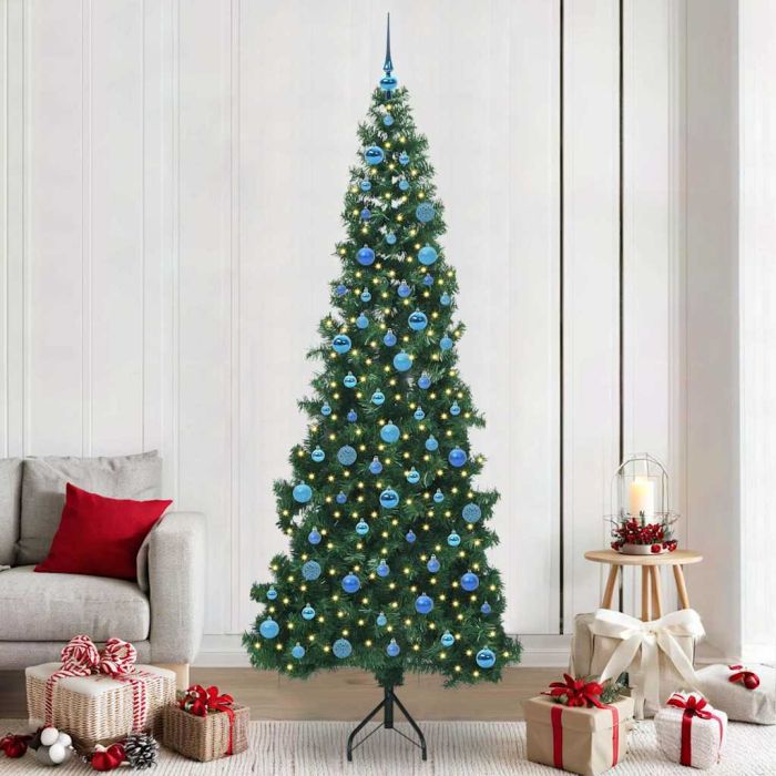 COZZIE Corner Artificial Christmas Tree Green 240 cm PVC and Metal