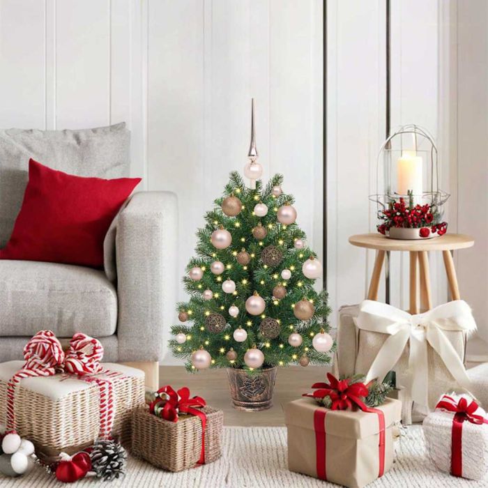 COZLYN Artificial Christmas Tree with 150 LEDs Green 65 cm PE and PVC