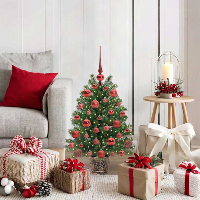 COZLYN Artificial Christmas Tree with 150 LEDs Green 75 cm PE and PVC