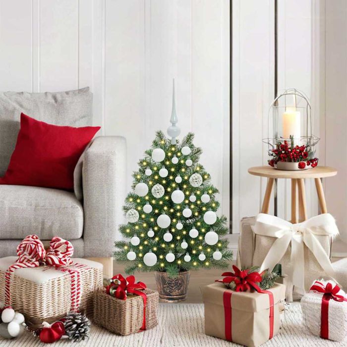 COZLYN Artificial Christmas Tree with 150 LEDs Green 75 cm PE and PVC