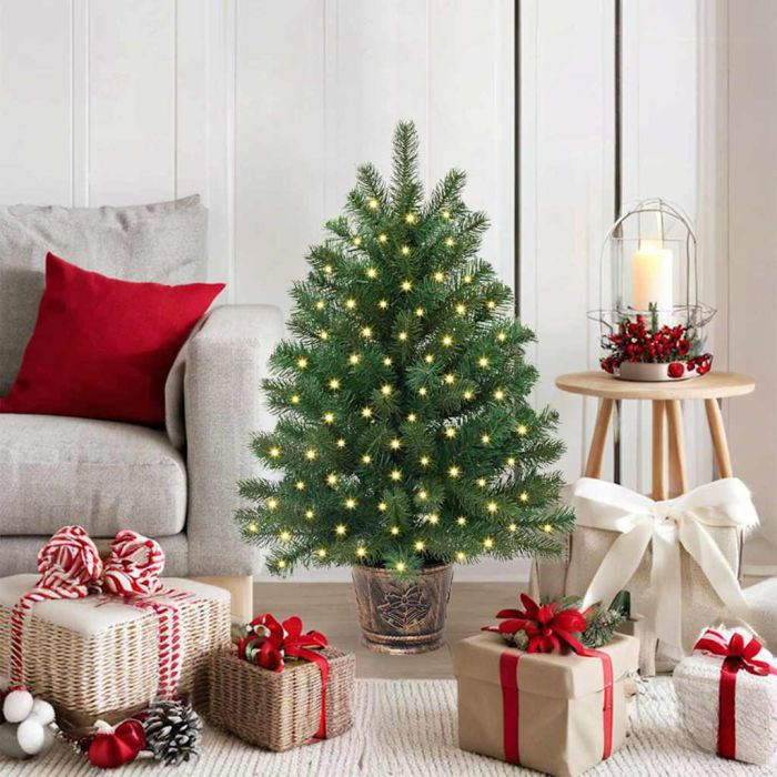 COZLYN Artificial Christmas Tree with 150 LEDs Green 95 cm PE and PVC