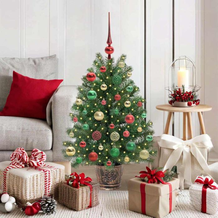 COZLYN Artificial Christmas Tree with 150 LEDs Green 95 cm PE and PVC