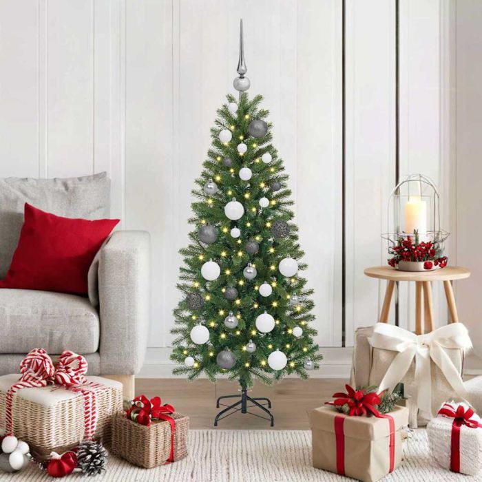 COZLYN Artificial Christmas Tree with 150 LEDs Green 120 cm PE and PVC
