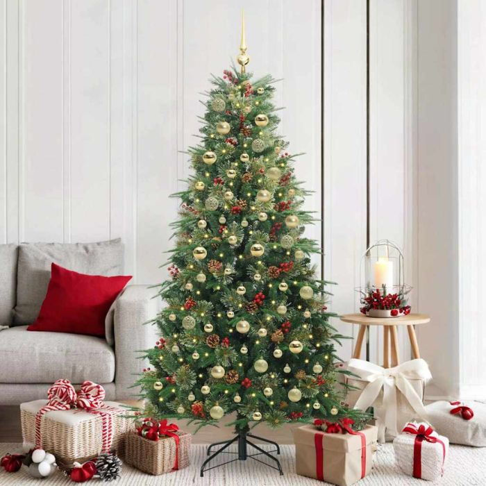 ELMIX Artificial Hinged Christmas Tree Green 180 cm PE and PVC