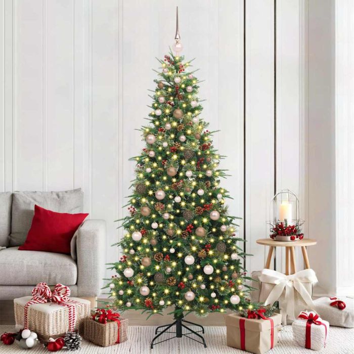 ELMIX Artificial Hinged Christmas Tree Green 210 cm PE and PVC