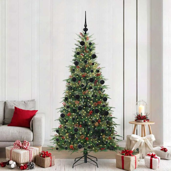 ELMIX Artificial Hinged Christmas Tree Green 210 cm PE and PVC
