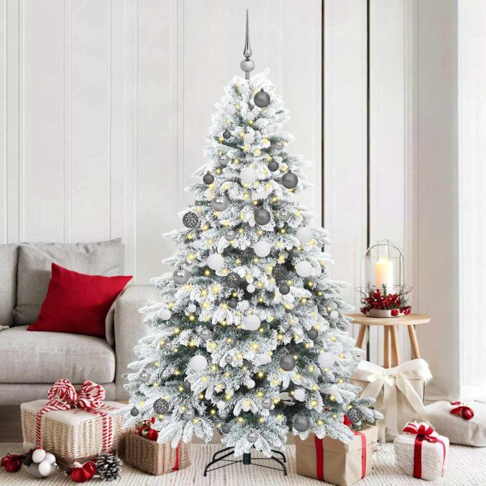 EMBERA Artificial Christmas Tree with 300 LEDs Green 180 cm PE and PVC