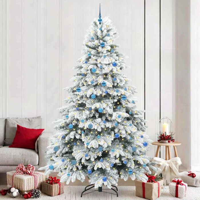 EMBERA Artificial Christmas Tree with 300 LEDs Green 240 cm PE and PVC