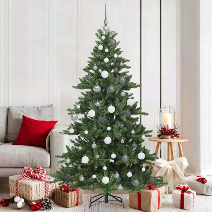 EMBERA Artificial Hinged Christmas Tree with 300 LEDs 180 cm PVC