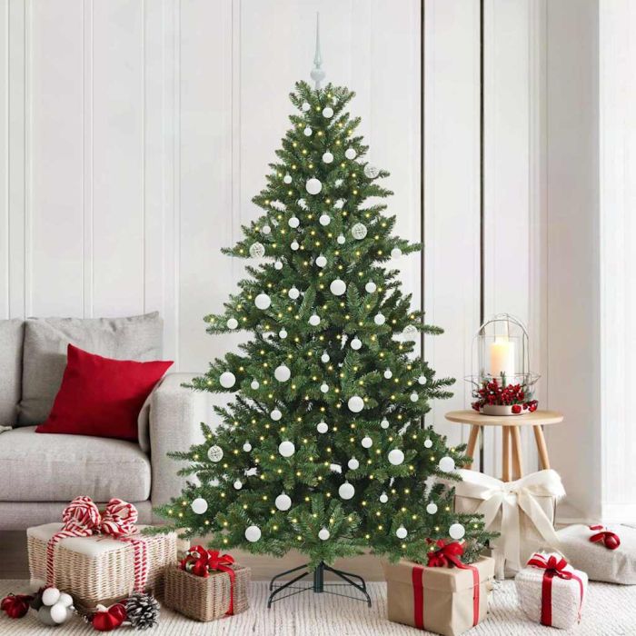 EMBERA Artificial Hinged Christmas Tree with 300 LEDs 180 cm PVC