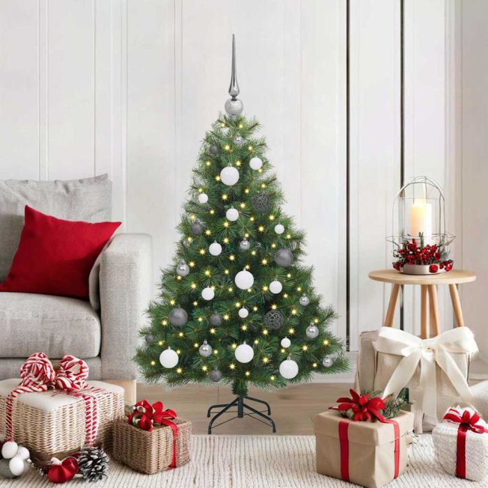ELSERA Artificial Christmas Tree with 150 LEDs Green 120 cm PE and PVC