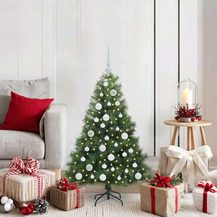 ELSERA Artificial Christmas Tree with 150 LEDs Green 120 cm PE and PVC