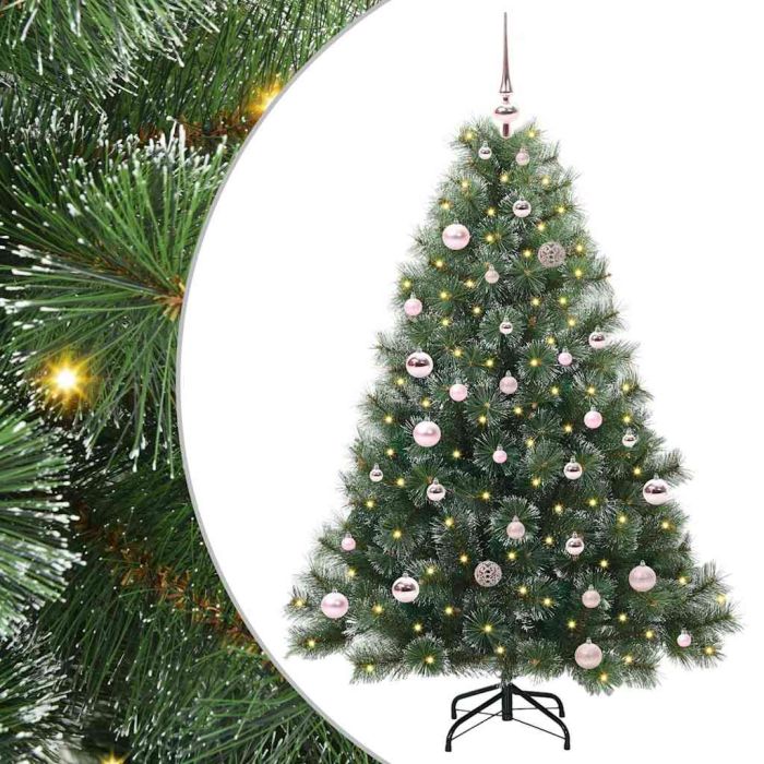 FIRILO Artificial Christmas Tree with 150 LEDs Green 150 cm PE and PVC