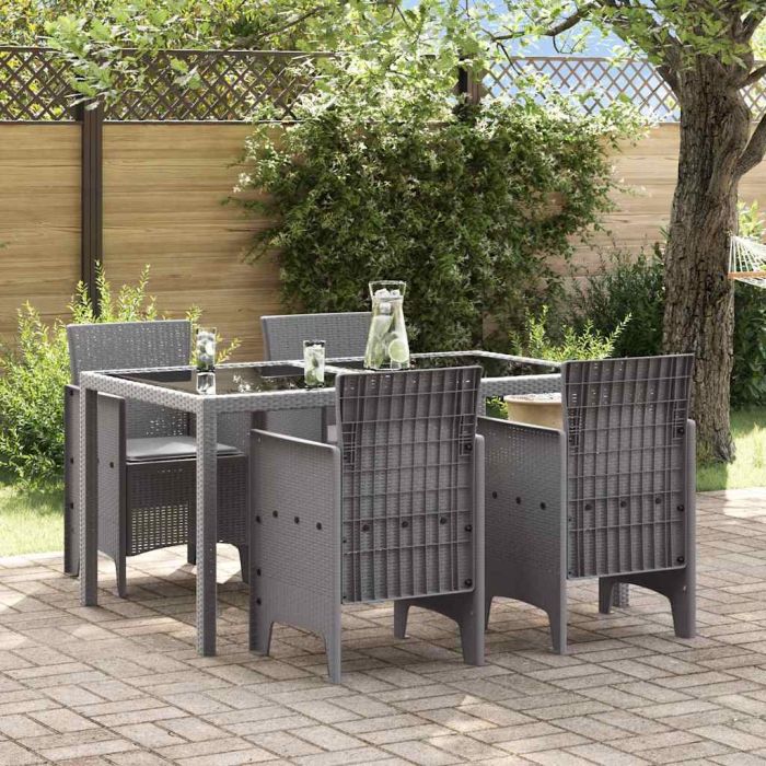 MEFORD Garden Chair 4 pcs Light 53x49x85 cm Polypropylene - Grey