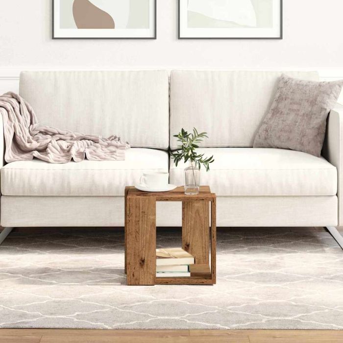 Coffee Table Old Wood Solid Reclaimed Wood 32 x 32 x 30 cm