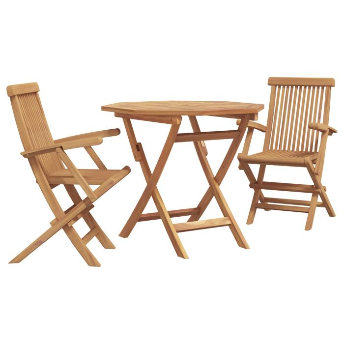 LIALOFT Garden Dining Set 3 pcs Solid Acacia Wood - Brown