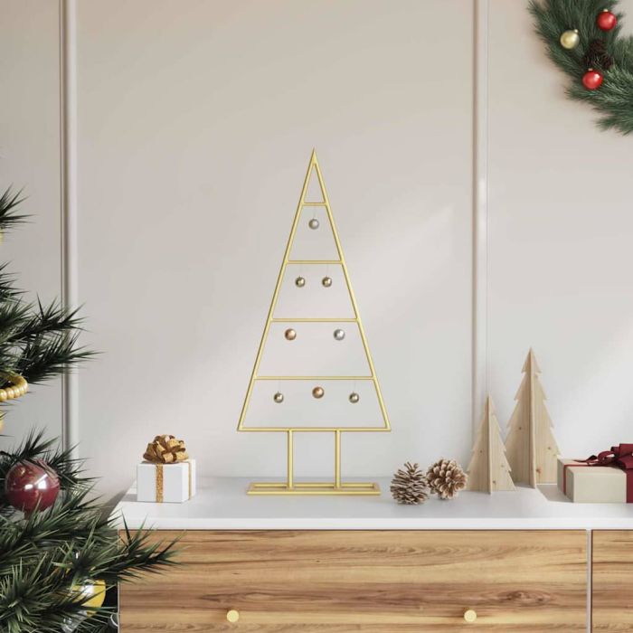 FLIXNOR Metal Christmas Tree with Stand Gold 60 cm Powder-coated steel
