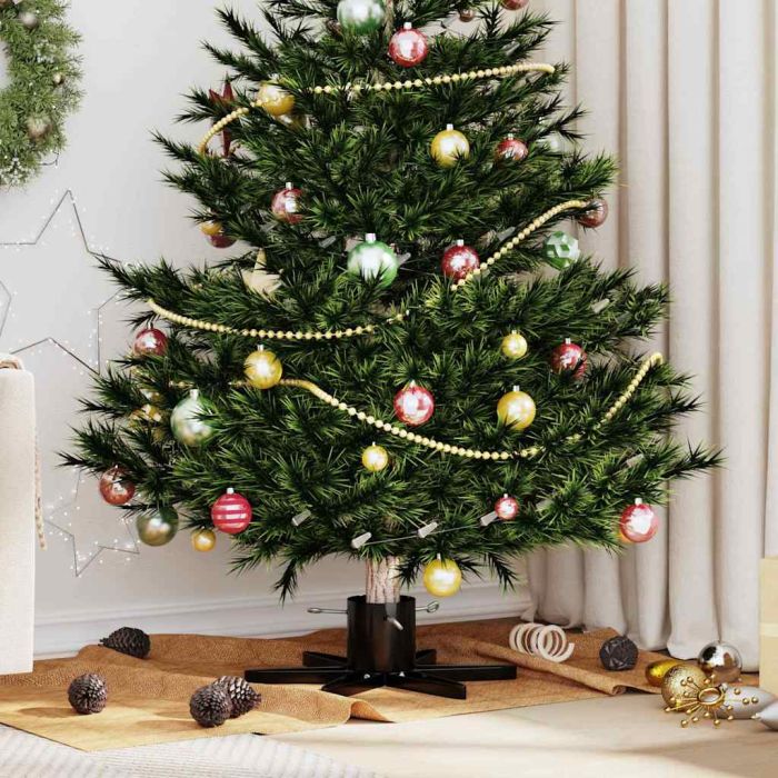 FROVIA Christmas Tree Stand 1.73 Black 49 x 49 x 15.5 cm Steel