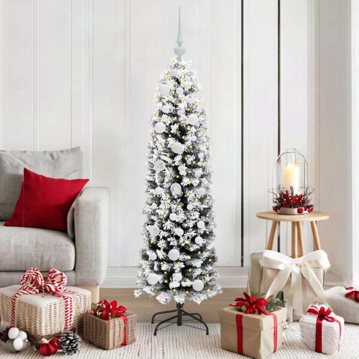 EVERIS Artificial Christmas Tree with 150 LEDs with Stand Green 150 cm