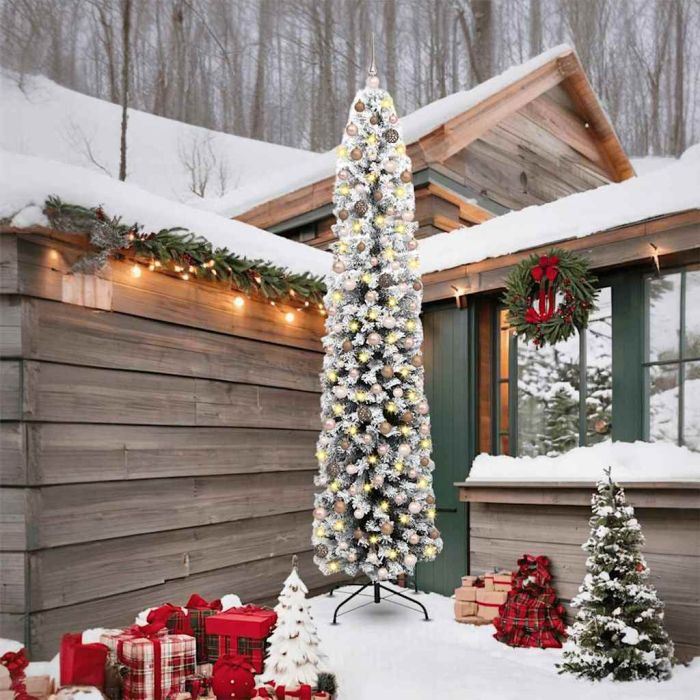 EVERIS Artificial Christmas Tree with 300 LEDs with Stand Green 240 cm