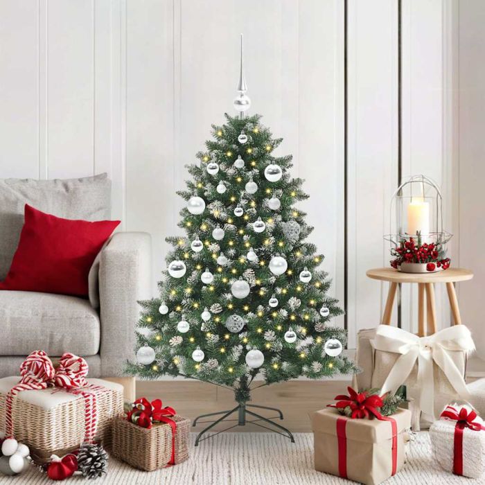 EMVER Artificial Christmas Tree with 150 LEDs with Stand Green 120 cm