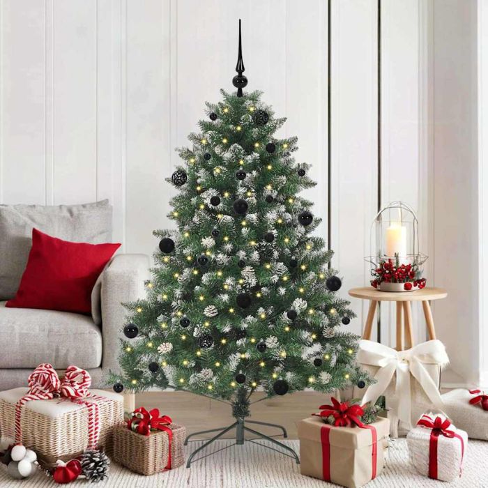 EMVER Artificial Christmas Tree with 150 LEDs with Stand Green 150 cm