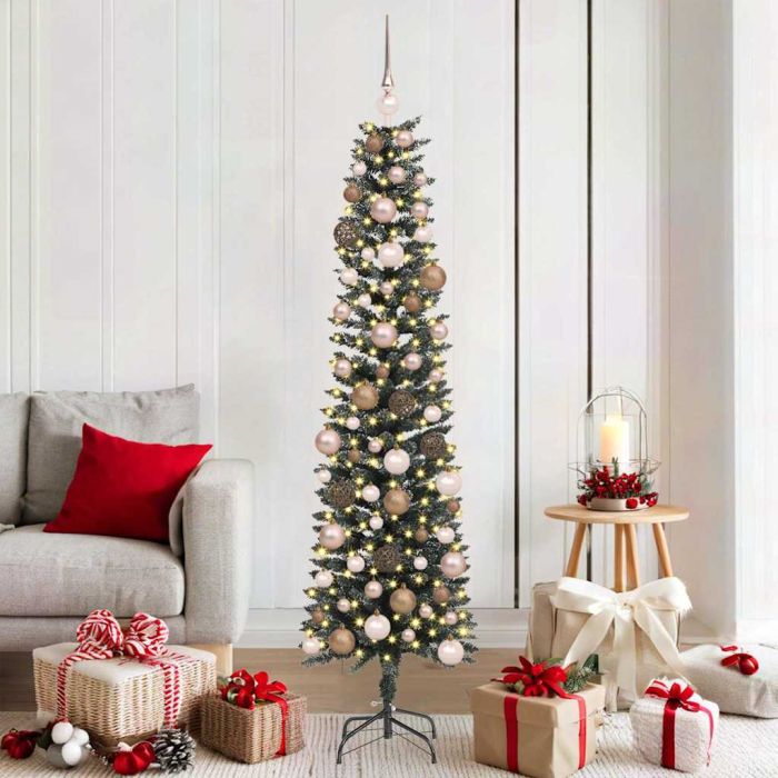 COZERA Artificial Christmas Tree with 300 LEDs with Stand Green 180 cm