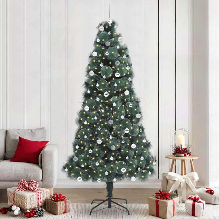 FIRDEN Artificial Pre-lit Christmas Tree with Ball Set Green 240 cm