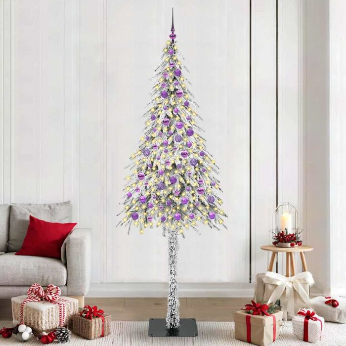 COSWIN Christmas Tree with 300 LEDs White 210 cm PE and Steel