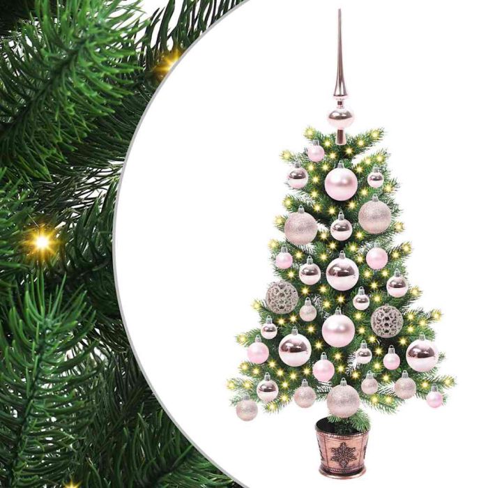 COSWIN Christmas Tree with 150 LEDs with Stand Green 65 cm PE