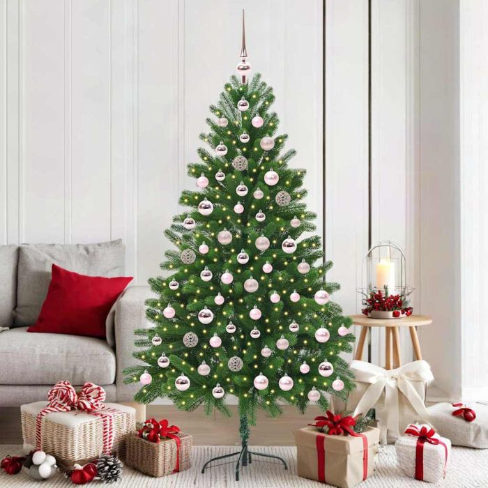 BRISNO Christmas Tree with 300 LEDs with Stand Green 180 cm PE