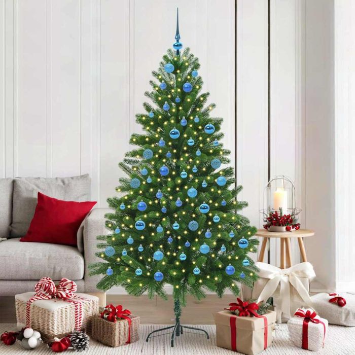 BRISNO Christmas Tree with 300 LEDs with Stand Green 180 cm PE