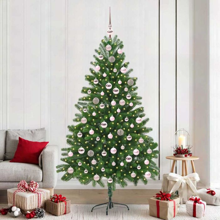 BRISNO Christmas Tree with 300 LEDs with Stand Green 210 cm PE
