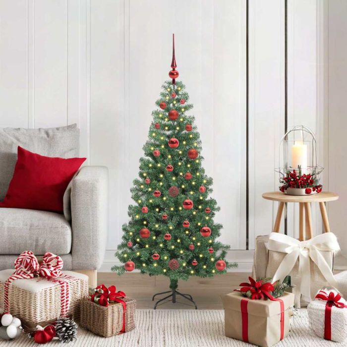 BRISNO Christmas Tree with 150 LEDs with Stand Green 120 cm PVC