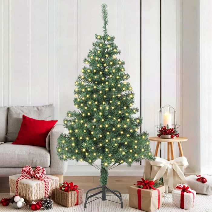 BRISNO Christmas Tree with 300 LEDs with Stand Green 180 cm PVC