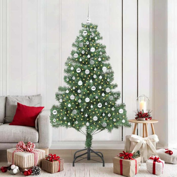 BRISNO Christmas Tree with 300 LEDs with Stand Green 210 cm PVC