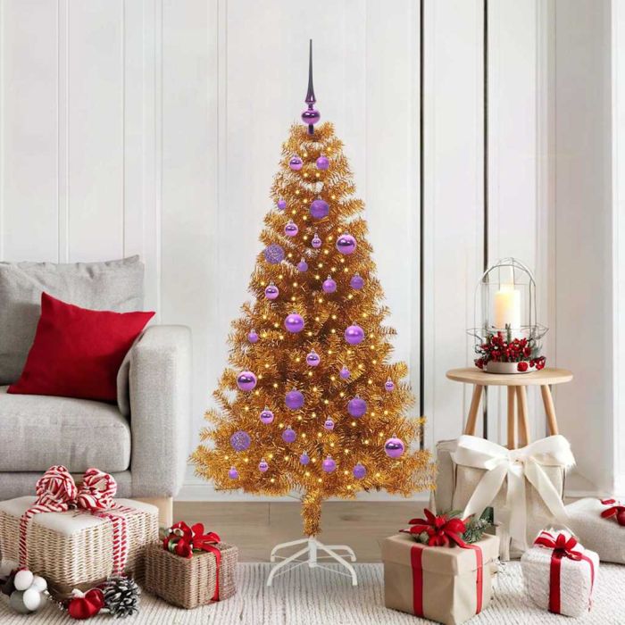 ELFIR Christmas Tree with 150 LEDs with Stand Gold 150 cm PET