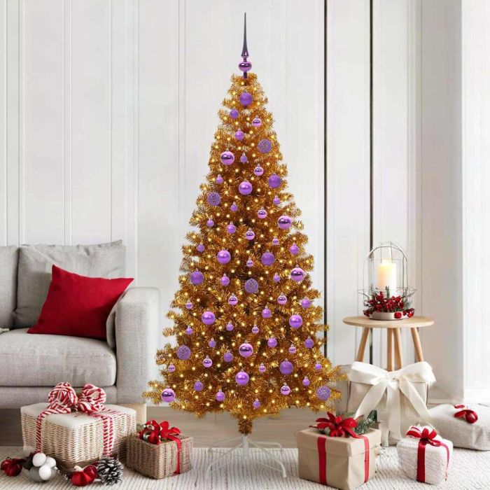ELFIR Christmas Tree with 300 LEDs with Stand Gold 180 cm PET