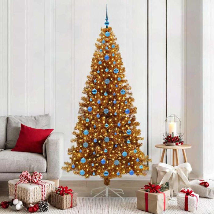 ELFIR Christmas Tree with 300 LEDs with Stand Gold 210 cm PET