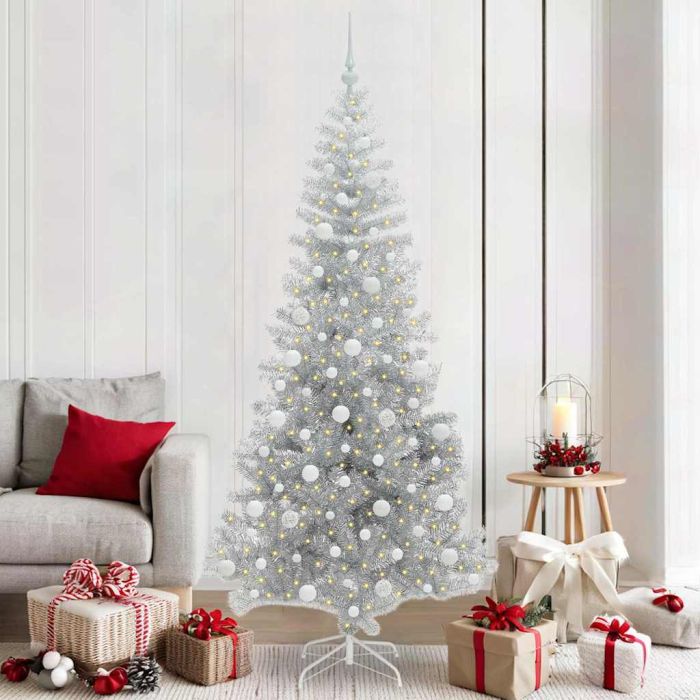 ELFIR Christmas Tree with 300 LEDs with Stand Silver 210 cm PET